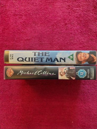 Videos "Michael Collins" and "The Quiet Man".  Near mint condition