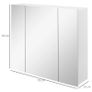 Wall Mounted Mirror Cabinet - White Image 3