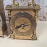 vintage brass clocks mantel lantern carriage Junghans ato mat Smiths of England Image 2