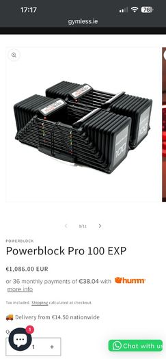 Powerblock Pro 100 Adjustable Dumbbells