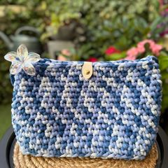 Blue Tote Handbag