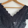 Stradivarius black lace crop top size 14 Image 4