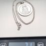 Full British Hallmarks, Signed St Christopher Silver Necklace 1978 Image 9
