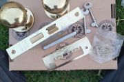 Mortice Door Locks with Brass Knobs - 10 sets.