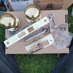 Mortice Door Locks with Brass Knobs - 10 sets.