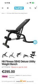 Weights Bench - Hit Fitness (NEW)