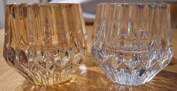 Decorative glass tealight holders X 4