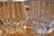 Decorative glass tealight holders X 4