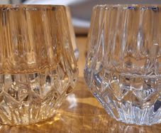 Decorative glass tealight holders X 4