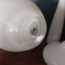 Fabulous Collection of Three Rare Vintage IKEA Hand-Blown Salong Glass Vases designed by Johanna Jelinek, Opaque White Colourway, Circa 1990 Image 8