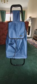 Large blue grocery trolley bag