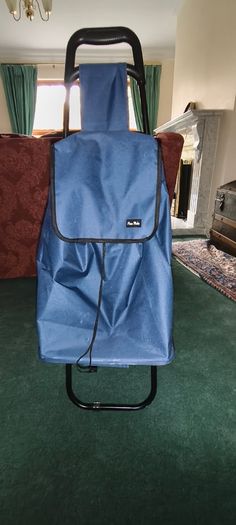 Large blue grocery trolley bag