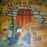 Wine rack Wooden Storage Box Crate Hand Painted. Vintage Image 9
