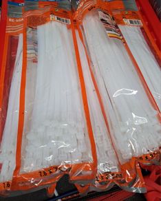 New. 50 pack White Reusable Cable  / zip ties