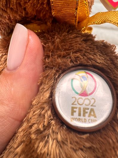 TY Beanie Buddies Champion FIFA World Cup 2002 Italy approx. 22 cm. Used Please see photos