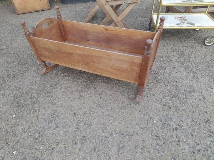 Antique Wooden Rocking Cradle