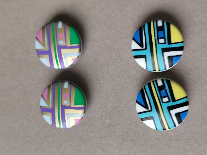 Vintage Earrings 1960s style Clip on X 3