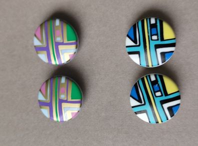Vintage Earrings 1960s style Clip on X 3
