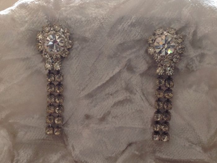 Beautiful Vintage Diamonte Earrings
