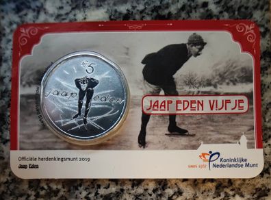 Netherlands 5 Euro Base Metals Uncirculated Coin 2019 - Jaap Eden