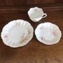 Edwardian Unstamped Ornate Porcelain Tea cup saucer and side Trio Image 4