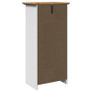 Bathroom Cabinet White and Brown Image 6