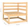 5 Piece Garden Lounge Set Solid Pinewood Image 3