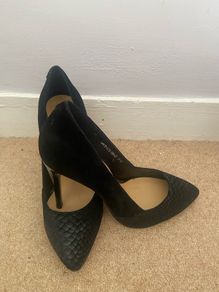 Leather high heels