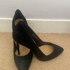 Leather high heels