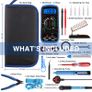 Soldering Iron Kit,WOWGO 60W Adjustable Temperature Welding Tools Set with 5 Soldering Tips,Digital Multimeter,Soldering Iron Stand,Tin Wire Tube,Desoldering Pump and Portable PU Tool Bag Image 2