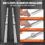 Linear Guide Rail Set, SBR20 1500mm, 2 PCS 59 in/1500 mm SBR20 Guide Rails and 4 PCS SBR20UU Slide Blocks, Linear Rails and Bearings Kit for Automated Machines DIY Project CNC Router Machines Image 3