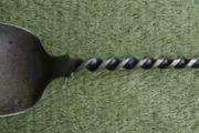 Vintage Sterling Silver Ball Finial  Twist Handle Nut Scoop Spoon 16,7g