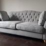 Chesterfield 3 seater sofa grey Image 2