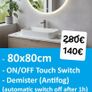 LED Bathroom Mirror Makeup Bright 80cm Antifog Image 2