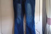 Distressed Jeans with Double-button Waistband