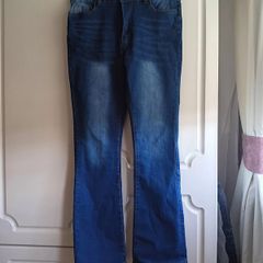 Distressed Jeans with Double-button Waistband