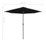 Balcony Parasol with Aluminium Pole Black 300x150x253 cm Half Image 8
