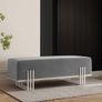 Aurora Modern Cream-Gold Extended Bench 100x35cm Image 4