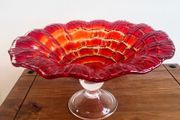 vintage art glass centre bowl