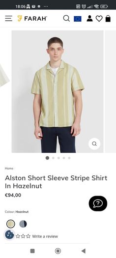 mens Farah summer shirt
