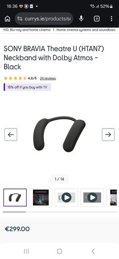 SONY BRAVIA Theatre U - Neckband speaker with Dolby Atmos
