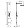 Shower Panel Unit Glass 18x42.1x120 cm Black Image 9