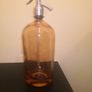 Rare pink glass 2 litre heavy soda bottle Image 2