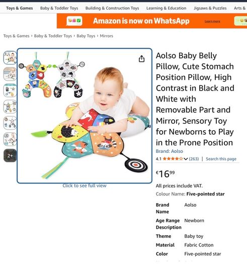Baby Tummy Time Pillow