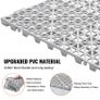 55 Pack Floor Tiles 30 x 30 cm Modular Interlocking Cushion Splicing Drainage Mats, Soft PVC Interlocking Drainage Floor Tiles, Non-Slip Drainage Holes for Restroom, Bathroom, Kitchen, Pool, Wet Area, Gray Image 3