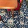 antique table and 6 velvet chairs Image 2