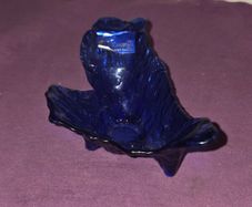 Hand Made Cobalt Blue Glass Trinket Bowl