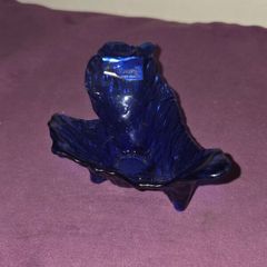 Hand Made Cobalt Blue Glass Trinket Bowl