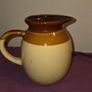 Vintage brown and tan water jug with wheat design Image 3