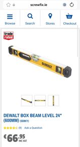 DeWALT Box Beam Spirit Level 24" (600mm) - DWHT0-43224